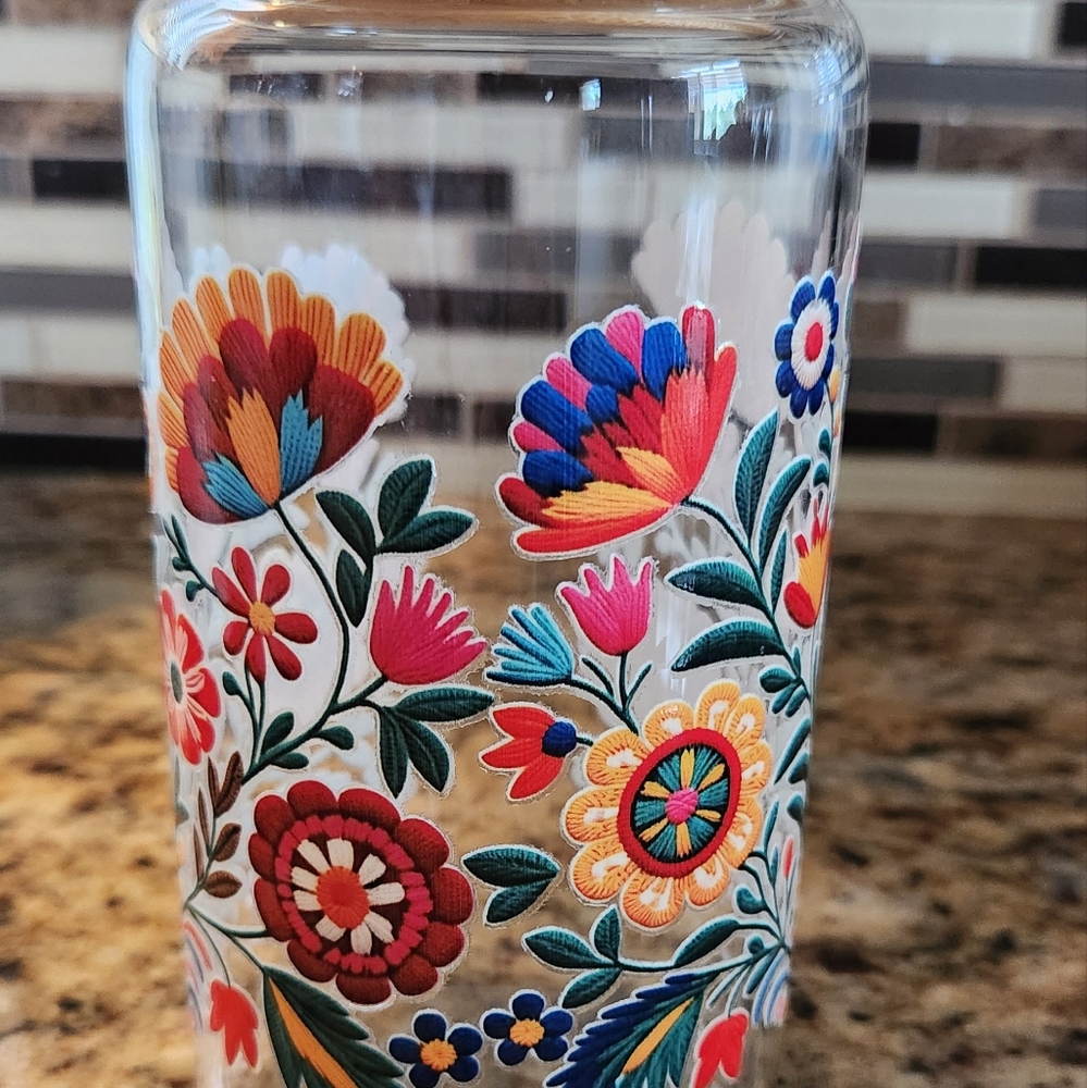16oz bamboo top glass can